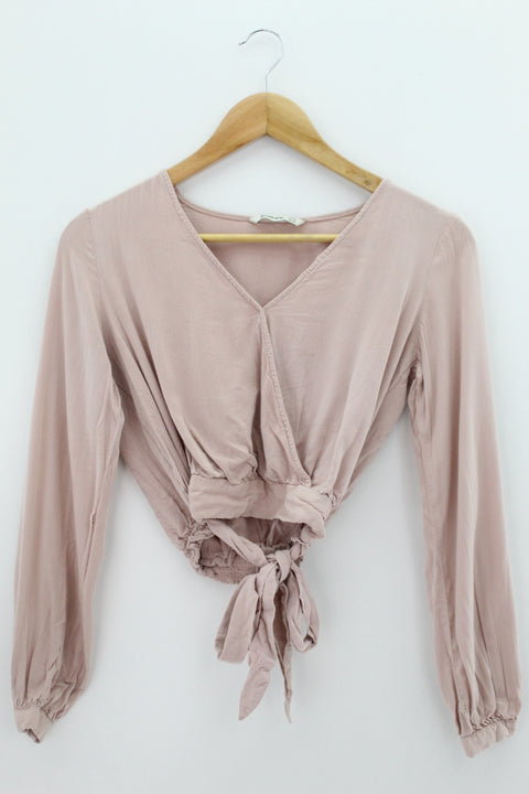 TOP Femenino BASICO CON MANGA Stradivarius