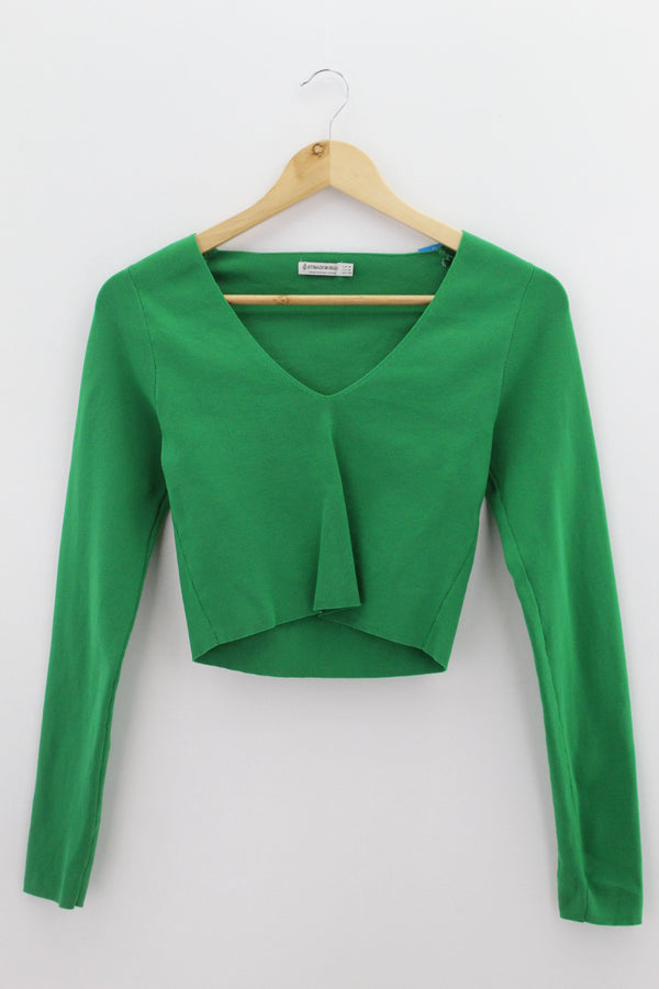TOP Femenino BASICO CON MANGA Stradivarius