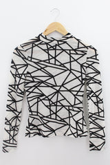 TOP Femenino BASICO CON MANGA Shein