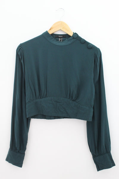 TOP Femenino BASICO CON MANGA Forever 21