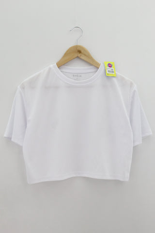 TOP Femenino BASICO CON MANGA Shein