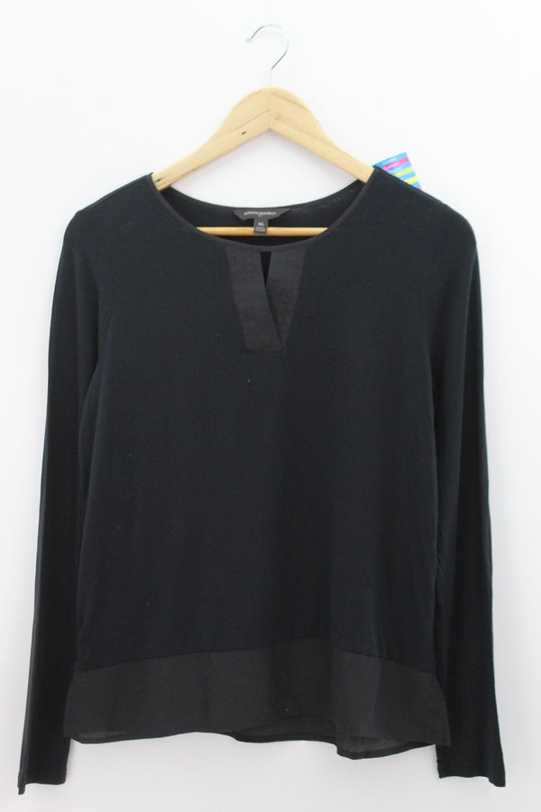 TOP Femenino BASICO CON MANGA Banana Republic