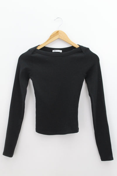 TOP Femenino BASICO CON MANGA Zara