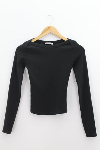 TOP Femenino BASICO CON MANGA Zara