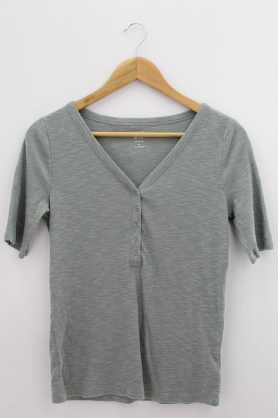 TOP Femenino BASICO CON MANGA Gap