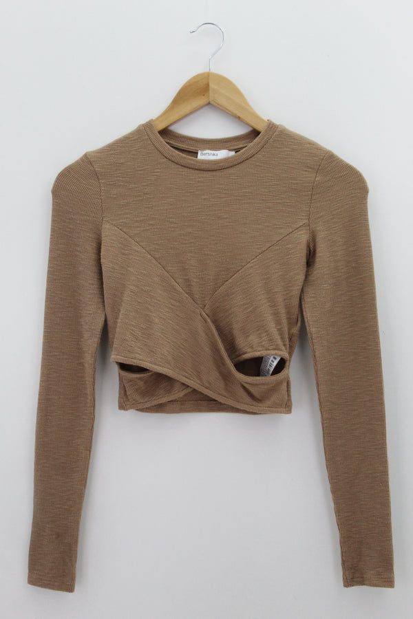 TOP Femenino BASICO CON MANGA Bershka