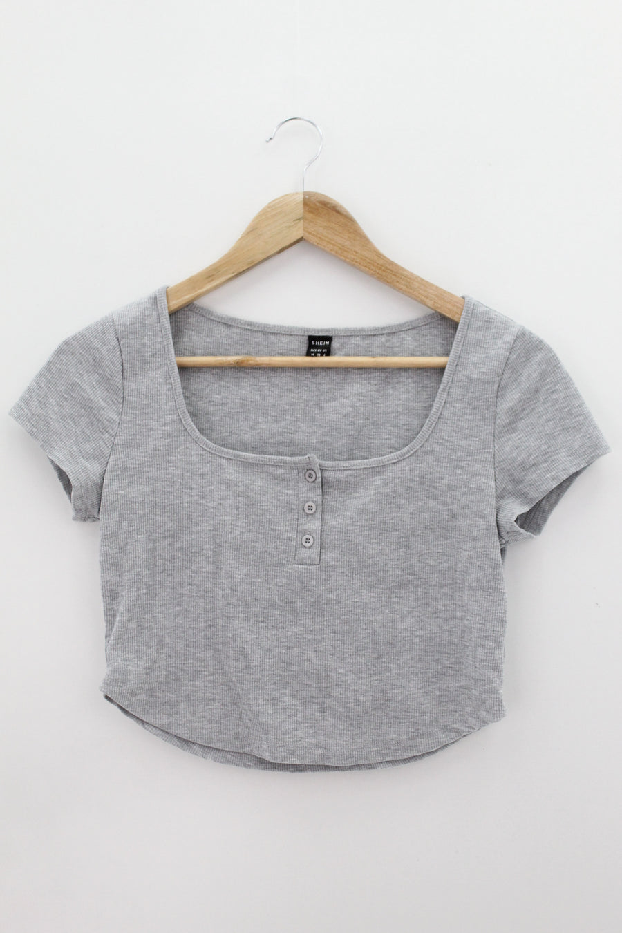 TOP Femenino BASICO CON MANGA Shein