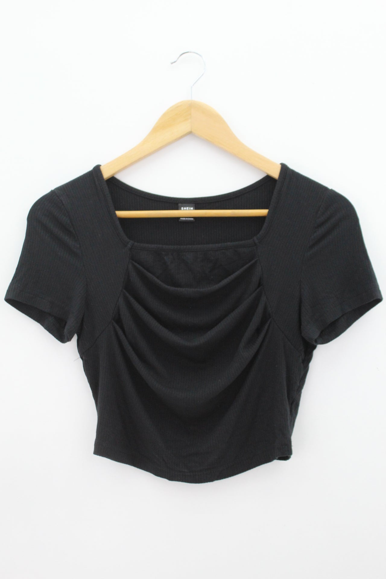TOP Femenino BASICO CON MANGA Shein