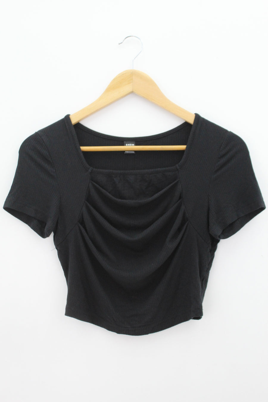 TOP Femenino BASICO CON MANGA Shein