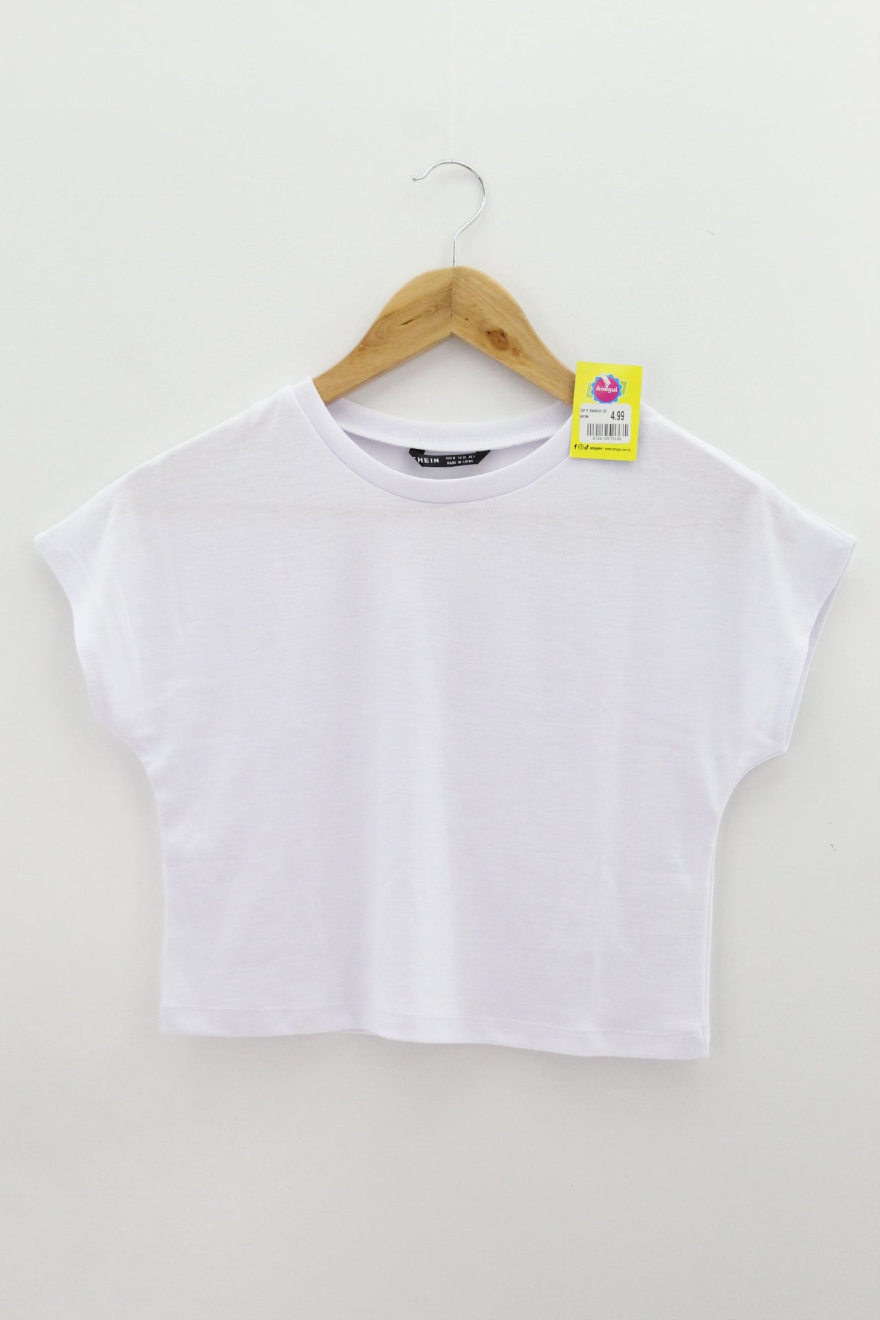 TOP Femenino BASICO CON MANGA Shein