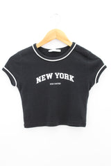 TOP Femenino BASICO CON MANGA Pull & Bear