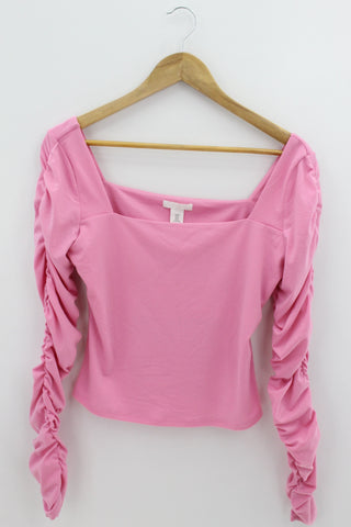TOP Femenino BASICO CON MANGA H&