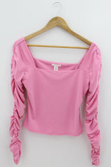 TOP Femenino BASICO CON MANGA H&